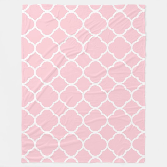 Manta Polar Patrón rosa y blanco (Anverso)