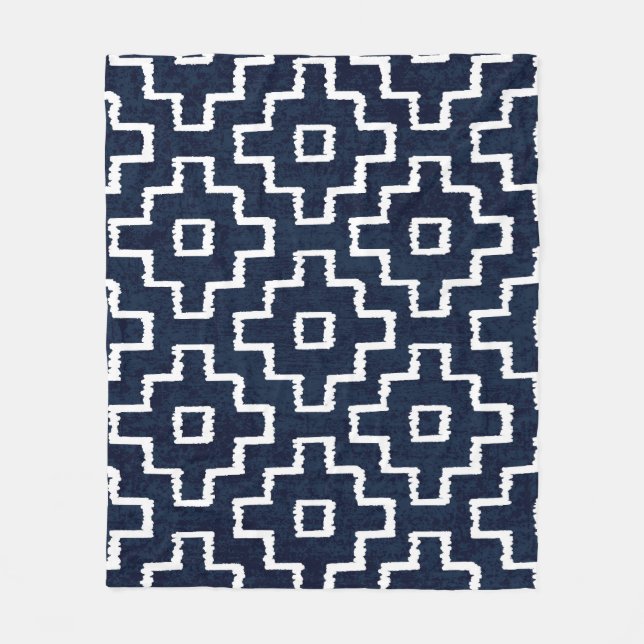 Manta Polar Patrón Sashiko: bordado japonés tradicional (Anverso)