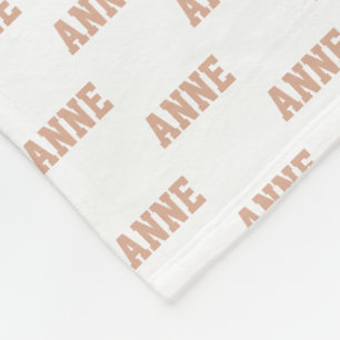 Manta Polar Patrón sencillo de nombre de Rosa polvoriento