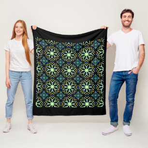 Manta Polar Patrón simétrico floral sin soldadura