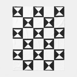 Manta Polar Patrón similar al cristal de triángulo blanco negr