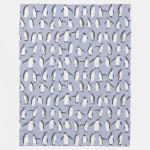 Manta Polar Patrón sin fisuras de los pingüinos de invierno +