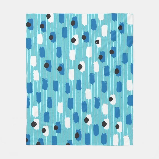 Manta Polar Patrón sin fisuras de pincel, dibujado a mano. (Anverso)