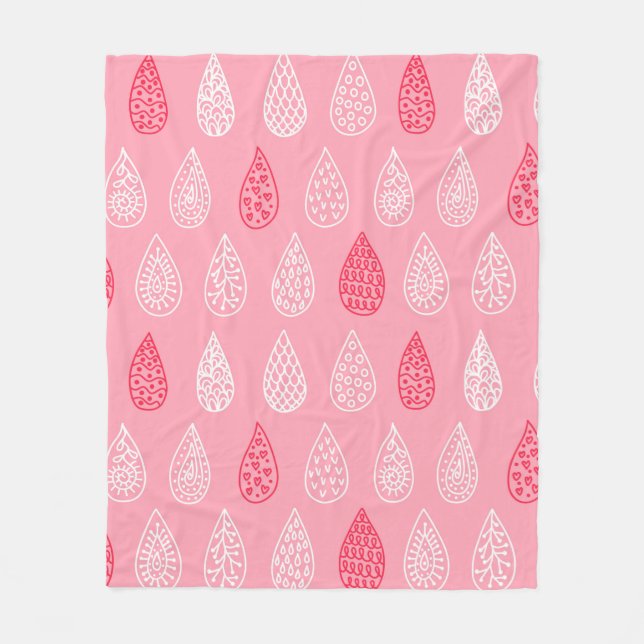 Manta Polar Patrón sin foco con gotas de agua doodal (Anverso)