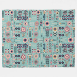 Manta Polar Patrón sin foco de arte folclórico