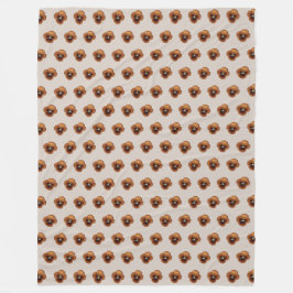Manta Polar Patrón sin foco de la flor marrón sobre