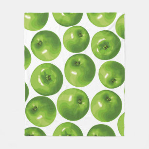 Manta Polar Patrón sin foco de manzana verde