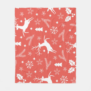 Manta Polar Patrón sin problemas de Navidades festivos