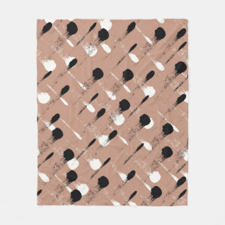 Manta Polar Patrón sin soldadura de franjas geométricas marron