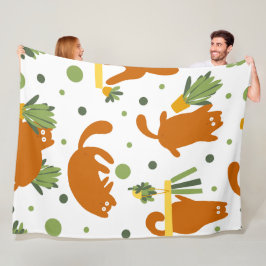 Manta Polar Patrón sin soldadura de gatos de personalizado cor