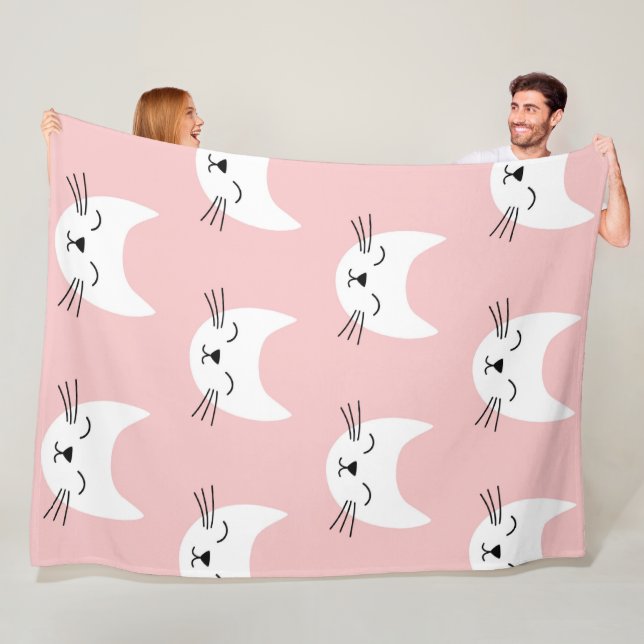 Manta Polar Patrón sin soldadura de gatos de personalizado cor (In situ)