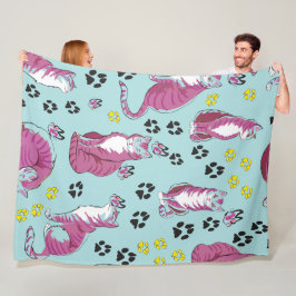 Manta Polar Patrón sin soldadura de gatos de personalizado cor