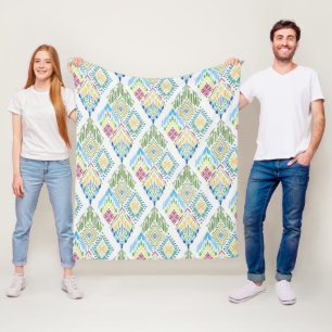 Manta Polar Patrón sin soldadura de Ikat Floral