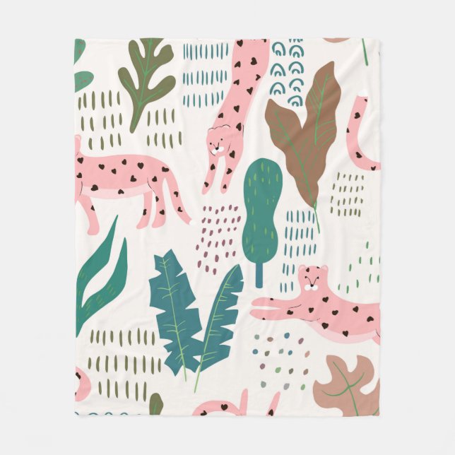 Manta Polar Patrón sin soldadura de la jungla (Anverso)