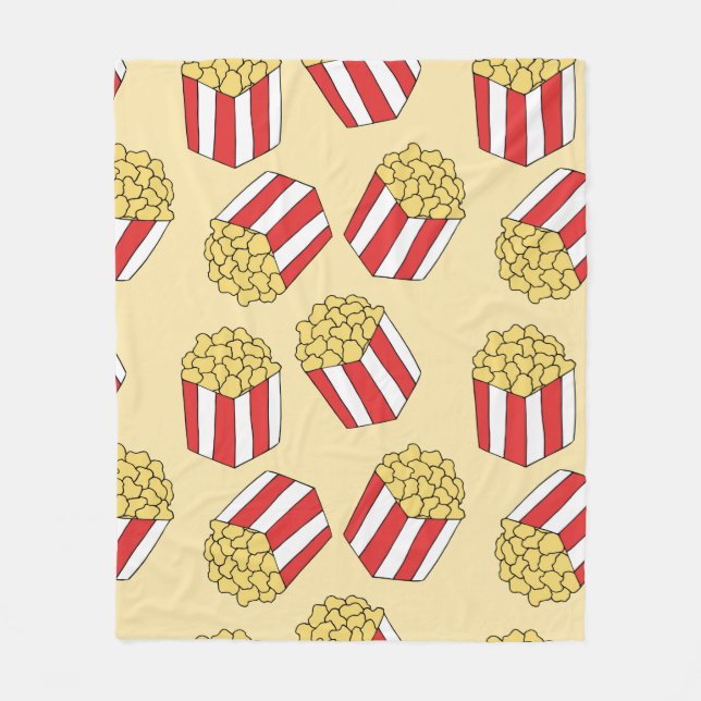 Manta Polar Patrón sin soldadura de palomitas. Ilustraciones d (Anverso)