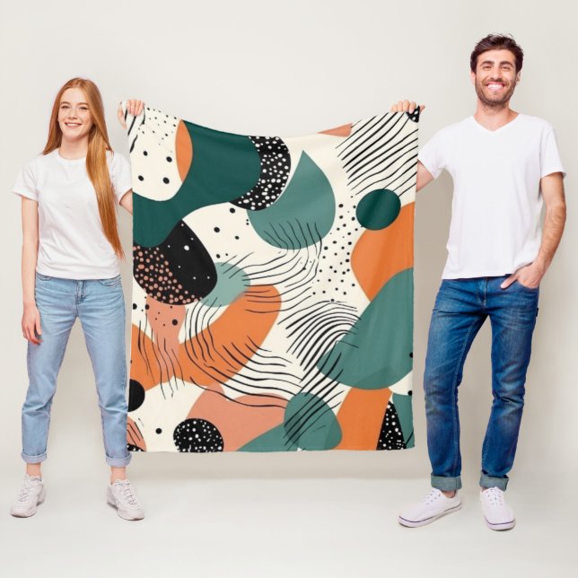 Manta Polar Patrón sin soldadura mínimo abstracto - Geométrico (In situ)