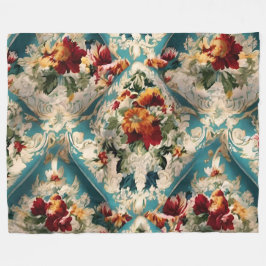 Manta Polar Patrón sinusal floral italiano