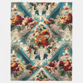 Manta Polar Patrón sinusal floral italiano