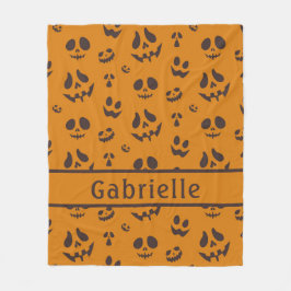 Manta Polar Patrón Skull Silhouette Patrón Fleece Brown