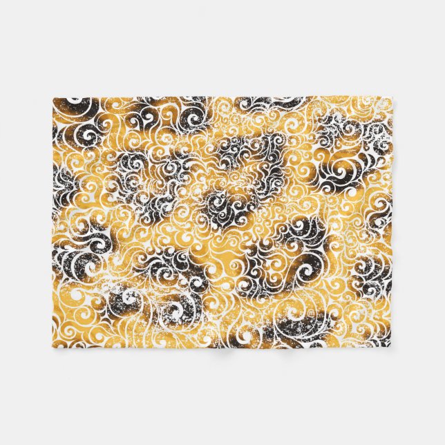 Manta Polar Patrón Swirly Leopard (Frente (Horizontal))