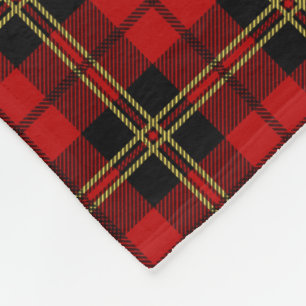 Manta Polar Patrón tartán de la familia roja Brodie