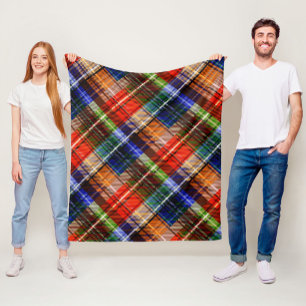 Manta Polar Patrón Tartán Multicolor Flannel Plantado