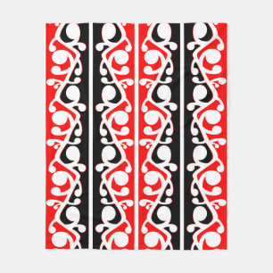 Manta Polar Patrón tradicional maorí kowhaiwhai