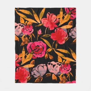 Manta Polar Patrón transparente de acuarela con un sencillo di