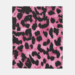 Manta Polar Patrón transparente de leopardo
