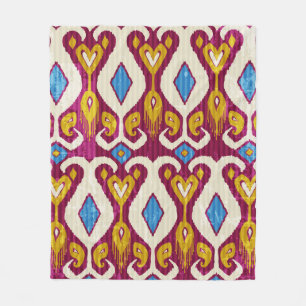 Manta Polar Patrón transparente de tejido de ikat tradicional