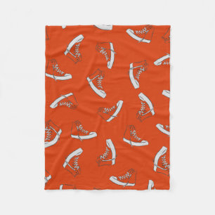 Manta Polar Patrón transparente en el fondo rojo