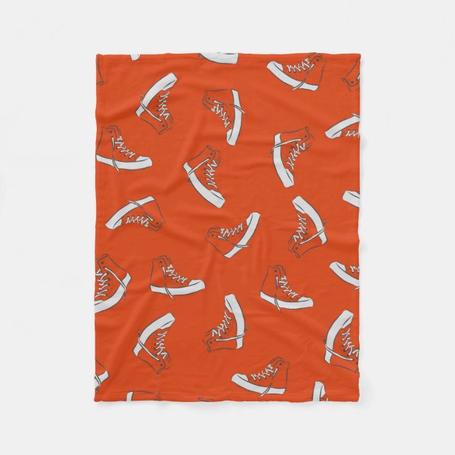 Manta Polar Patrón transparente en el fondo rojo (Anverso)