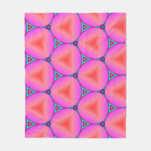 Manta Polar Patrón transparente y colorido con un diseño geomé