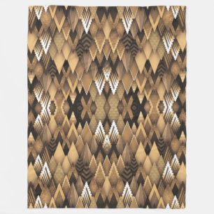 MANTA POLAR PATRÓN TRIANGULAR RÚSTICO TRIBAL