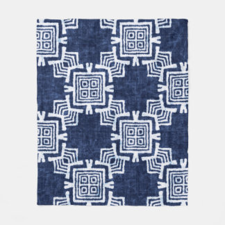 Manta Polar Patrón tribal de color denim sin fisuras