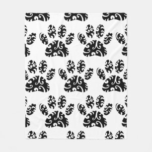 Manta Polar Patrón tribal de impresión de garras de perro