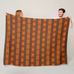Manta Polar patrón tribal étnico africano. Símbolos de Adinkra