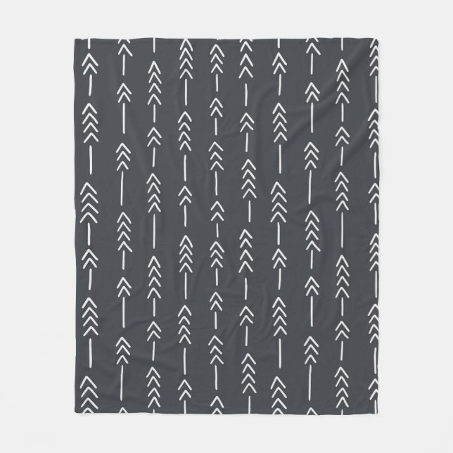 Manta Polar Patrón tribal geométrico dibujado a mano sin incon (Anverso)