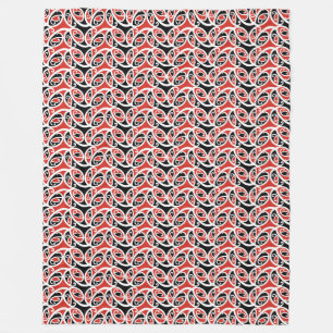 Manta Polar Patrón tribal maorí de Kowhaiwhai Mangopare