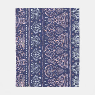 Manta Polar Patrón tribal mexicano, étnico sin fisuras.