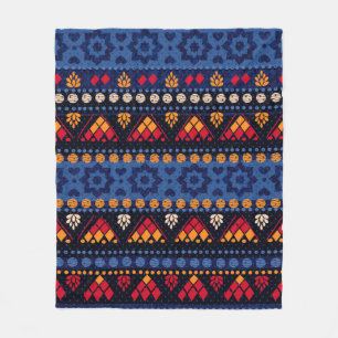 Manta Polar Patrón tribal sin fisuras.