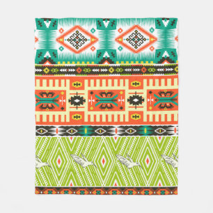 Manta Polar Patrón tribal sin foco con elementos geométricos y