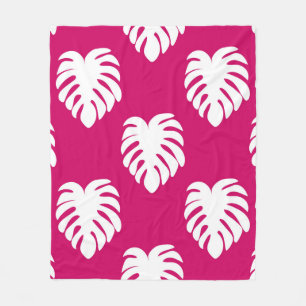 Manta Polar Patrón tropical sin fisuras con monstera. arte,ret