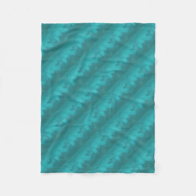 Manta Polar Patrón Turquesa Teal (Anverso)