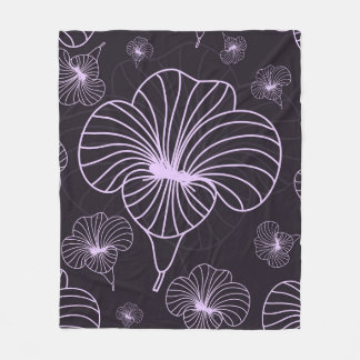 Manta Polar Patrón vintage con tema floral. Fondo con
