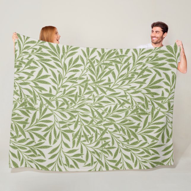 Manta Polar Patrón Willow, William Morris (In situ)