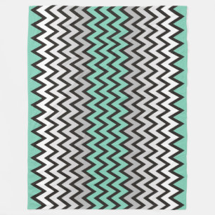 Manta Polar Patrón ZIGZAG - gris blanco negro + tu idea