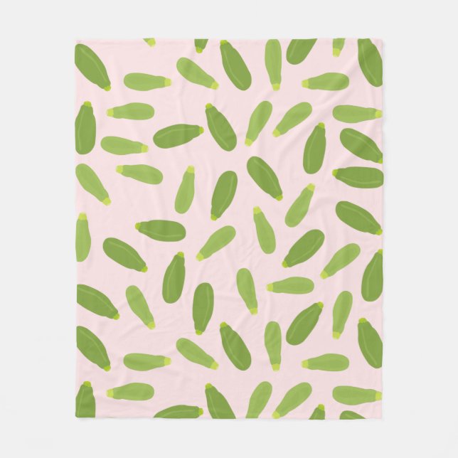 Manta Polar Patrón Zucchini Courgette Summer Squash (Anverso)