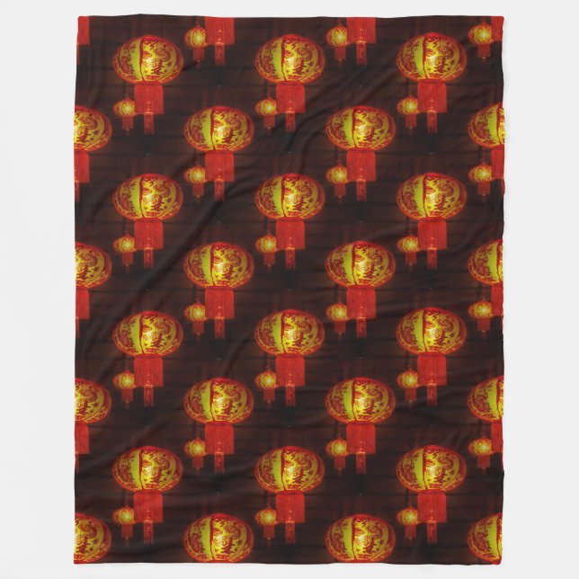 Manta Polar Patrones chinos tradicionales - Patrón sin foco 1 (Anverso)