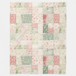Manta Polar Patrones de colcha florales rosa menta occidentale